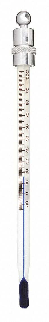 Ever-Safe BM2015PBLS Liquid-in-Glass Pocket Thermometer, -15 to 150°C, 150 mm, Full Immersion, NIST Traceable