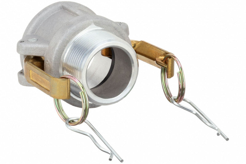 Approved Vendor RW3LX61 Cam and Groove Coupling, Type B, 4 in, Aluminum, 4 in MNPT, Nitrile