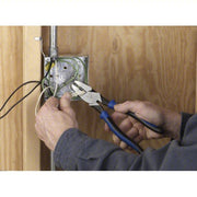 Klein J2000-9NE Linemans Plier Flat, 9 1/2 in Overall Lg, 1 5/8 in Jaw Lg, 1 1/4 in Jaw Wd, 5/8 in Jaw Thick, Steel