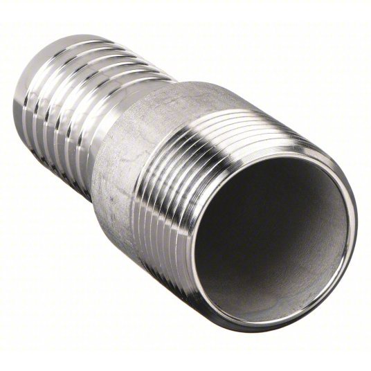 Redwood RW3LZ84 Barbed Hose Fitting For 1 in Hose I.D., 316 Stainless Steel x 316 Stainless Steel, Hose Barb x NPT