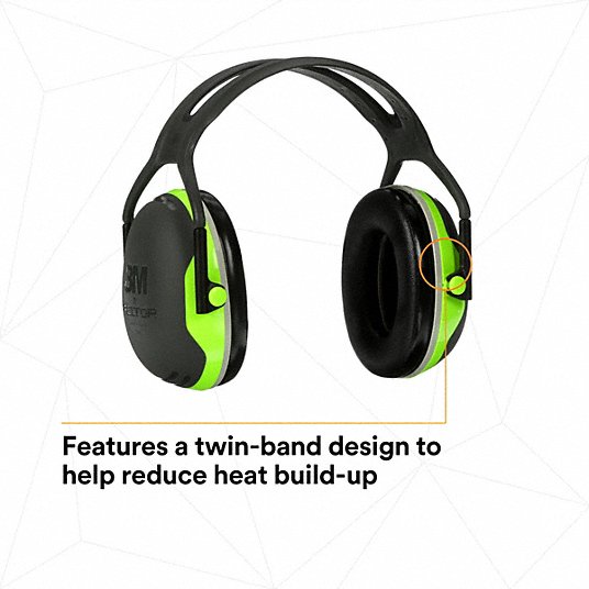 3M Peltor X4A Over-the-Head Earmuff, Passive, 27 dB NRR, Dielectric, Electrically Insulated