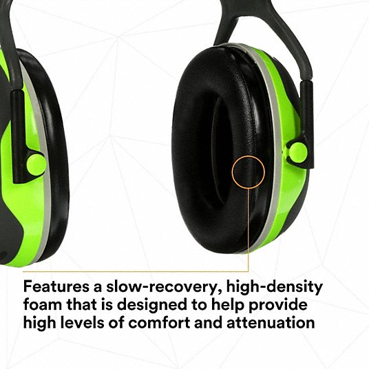 3M Peltor X4A Over-the-Head Earmuff, Passive, 27 dB NRR, Dielectric, Electrically Insulated