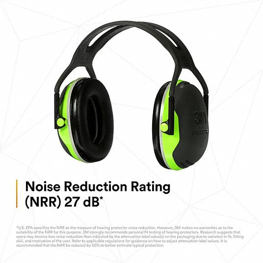 3M Peltor X4A Over-the-Head Earmuff, Passive, 27 dB NRR, Dielectric, Electrically Insulated