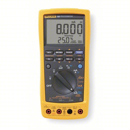 FLUKE-789 Process Calibrator Multimeter, AC Current/AC Volt/Continuity/DC Volt/Diode/Freq