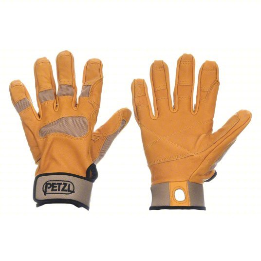 Petzl K53 MT Rappelling Glove Goatskin Leather, Goatskin Leather, Beige, M, 1 PR
