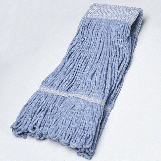 Ability One 7920-01-511-2918 Wet Mop String Mop, Clamp-On/Slide-On, Launderable, Blue