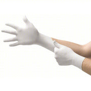 Microflex TQ-601-M Exam Gloves, Nitrile, Powder Free, White, M, 100 PK