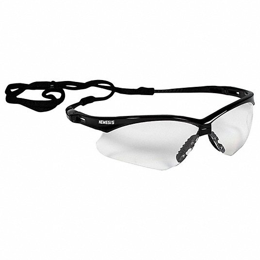 Kleenguard 25679 Safety Glasses Clear Lens, Half-Frame, Anti-Fog, Black Frame, V30 Nemesis(TM) Series