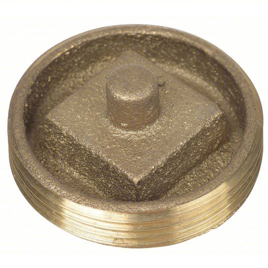 Oatey 42741 Cleanout Plug Brass, 2 in Fitting Pipe Size, MNPT, Recessed Square Plug Drive