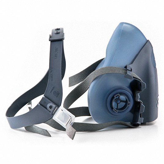 3M 7502 Half Mask Respirator 7500 Series, 0 Cartridges Included, Silicone, M Mask Size