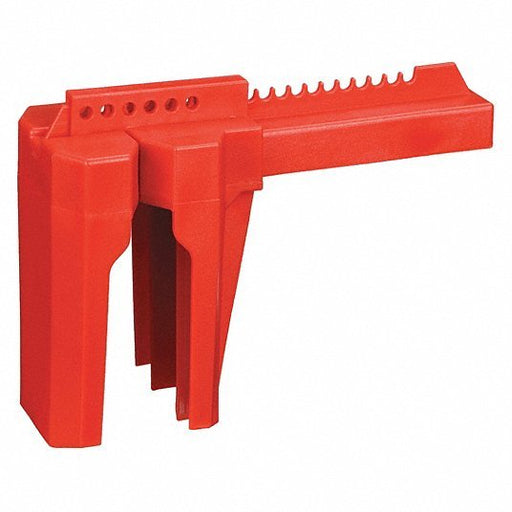 Brady BS08A-RD Ball Valve Lockout Clamp On, For Quarter Turn Handle Handle Type, 8 in For Max Pipe Size