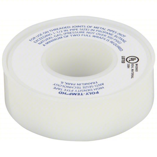 Anti-Seize 46135 Thread Sealant Tape POLY-TEMP® HD, High Density, 1/2 in x 43 ft, White