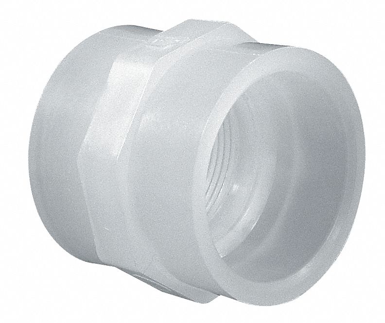 Orion 740508 Pipe Adapter, Straight, 2 in x 2 in, Schedule 80, PP, Socket x Threaded FNPT, Socket Heat Fusion