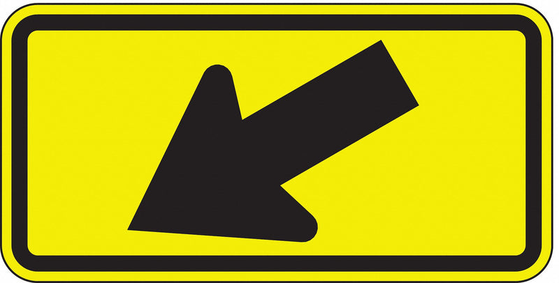 Lyle W16-7PL-24DA Traffic Sign, 24 in x 12 in Nominal Sign Size, Aluminum, 0.08 in, W16-7PL MUTCD, Diamond