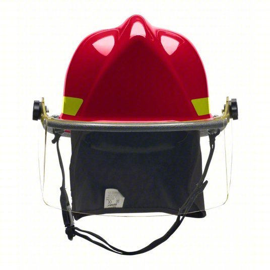 Bullard LTXRD Fire Helmet 6-1/2 to 8 Fits Hat Size, Red, Thermoplastic, Modern, 4 pt Ratchet