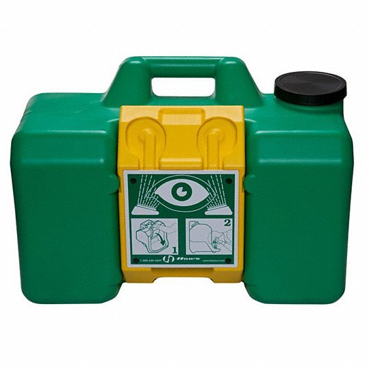 Haws 7501 Eyewash Station Gravity-Fed, 9 gal Cap, Eyes, Water Preservative, Media Sold Separately, Green