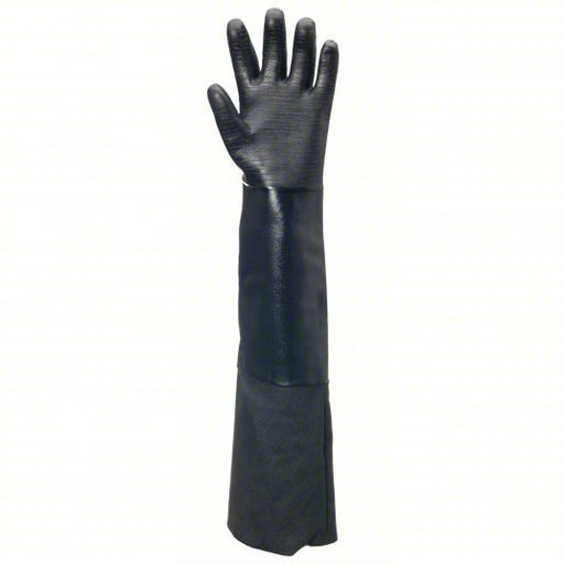 Alphatec 19-026 Chemical Resistant Gloves 85 mil Thick, 26 in Glove Lg, Black, 10 Glove Size, 1 PR