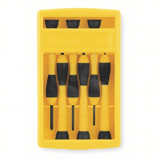 Stanley 66-052 Precision Screwdriver Set #0/#1/1.4 mm/2.4 mm/2 mm/3 mm Tip Size