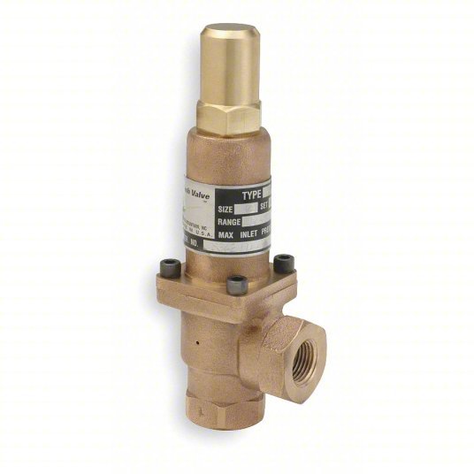 Cash Value K10AWA01-E3-0100 Adjustable Back Pressure Relief Valve FNPT x FNPT, 1/4 in x 1/4 in, Bronze