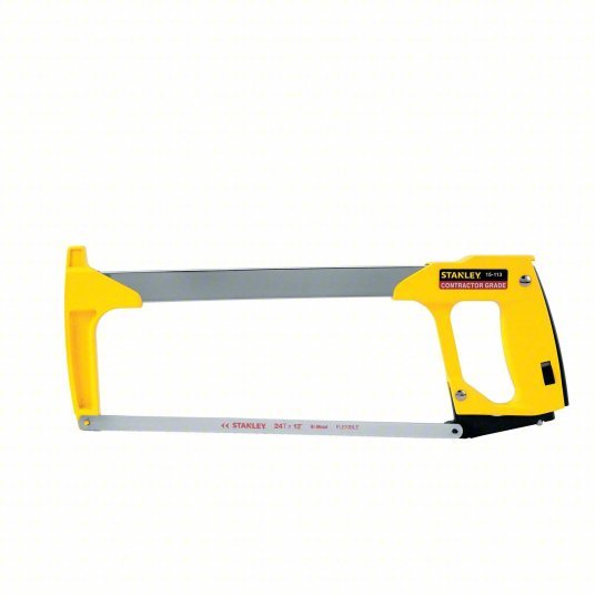 Stanley 15-113 High Tension Hacksaw 12 in Blade Lg, Bi-Metal, 15 in Overall Lg, 24, Plastic
