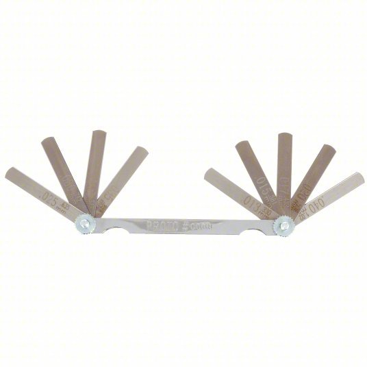 Proto J000D Ignition Wire Feeler Gauge Set Inch, 10 Feeler Blades, 0.013 in to 0.04 in Thick Range