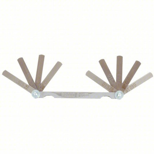 Proto J000D Ignition Wire Feeler Gauge Set Inch, 10 Feeler Blades, 0.013 in to 0.04 in Thick Range