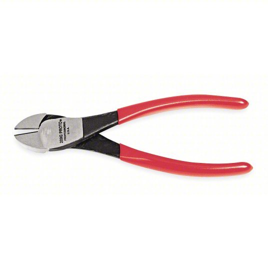 Proto J209G Diagonal Cutting Plier Flush, Straight, Oval, 2 1/8 in Jaw Lg, 7/8 in Jaw Wd, 7 3/8 in Overall Lg