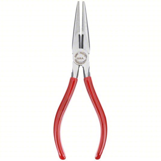 Proto J226G Needle Nose Plier 1 3/8 in Max Jaw Opening, 6 5/8 in Overall Lg, 1 7/8 in Jaw Lg, 3/8 in Tip Wd