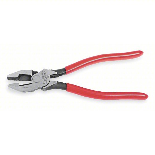 Proto J268G Linemans Plier 8 5/8 in Overall Lg, 1 1/2 in Jaw Lg, 1 1/4 in Jaw Wd, 5/8 in Jaw Thick, 6 - 8 in