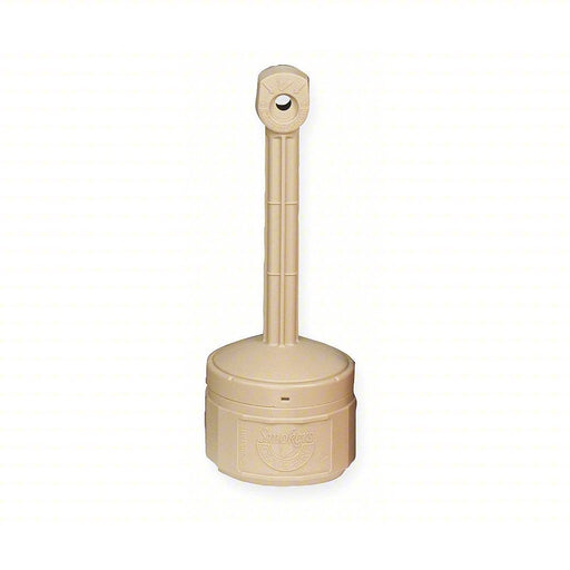 Justrite 26806B Cigarette Receptacle 1 gal Capacity, 30 in Ht, 11 in Wd, 11 in Base Dia., Tan