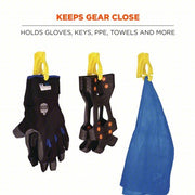 Squids by Ergodyne 3405 Plastic, Plastic, 6 in Lg, 0.5 in Max Clip Opening, Lime PK 6