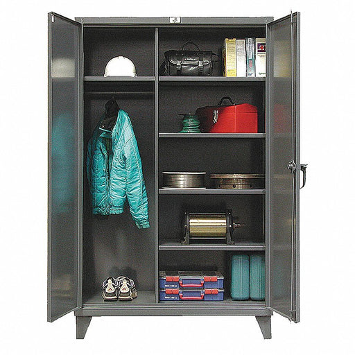 Strong Hold 56-W-245 12 ga. Steel Storage Cabinet, 60 in W, 78 in H, Stationary