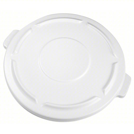 Rubbermaid FG264560WHT Trash Can Top BRUTE(R), Round, Flat, For 44 gal Cntnr Cap, Plastic