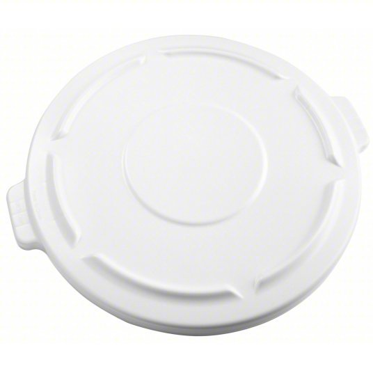 Rubbermaid FG264560WHT Trash Can Top BRUTE(R), Round, Flat, For 44 gal Cntnr Cap, Plastic