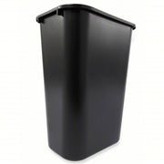 Rubbermaid FG295700BLA Wastebasket Rectangular, Black, 10 gal Capacity, 15 1/4 in Wd/Dia