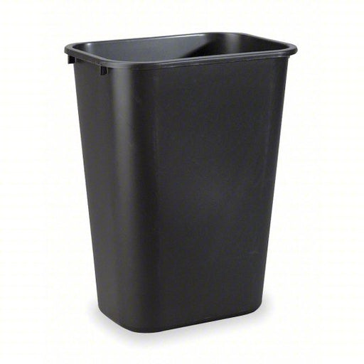 Rubbermaid FG295700BLA Wastebasket Rectangular, Black, 10 gal Capacity, 15 1/4 in Wd/Dia