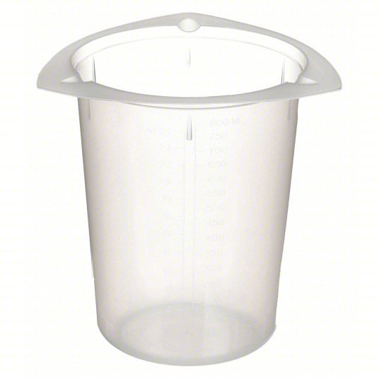 Medegen PB5935-800 Tri-Pour Beakers & Paper Lids Low Form, 800 mL Capacity mL, 27.05 fl oz