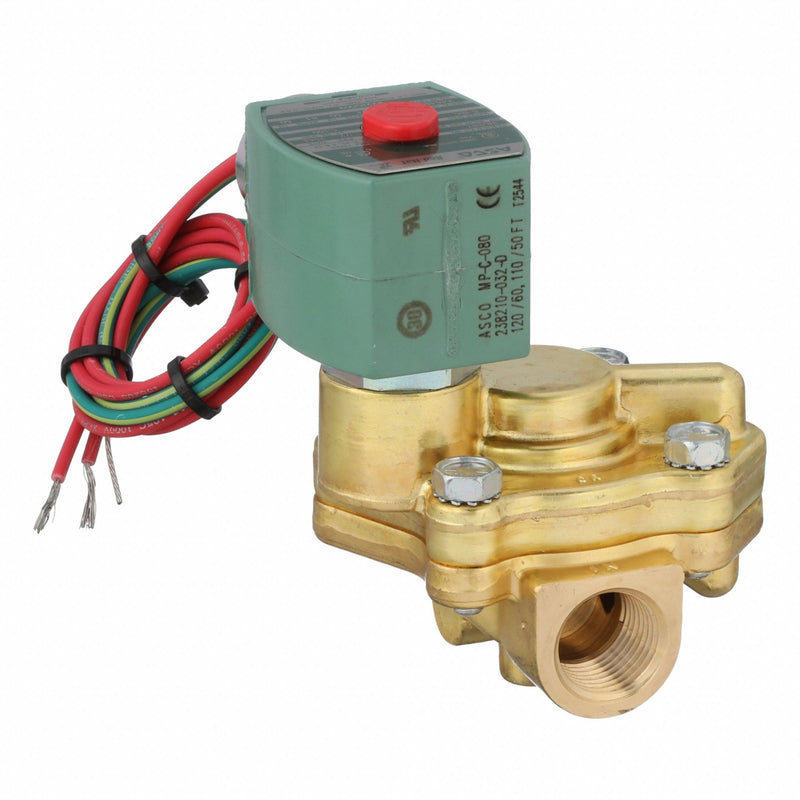 Redhat 8221G003 Solenoid Valve, 2-Way, Normally Closed, 1/2 in Pipe Size, 110V AC/120V AC, Slow-Closing