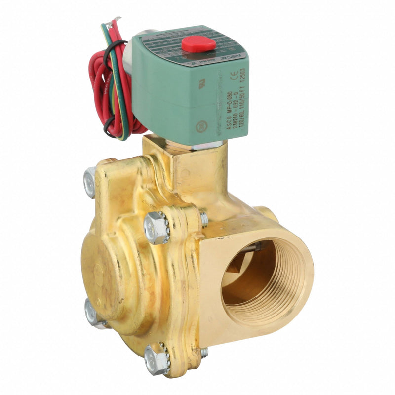 Redhat 8221G009 Solenoid Valve, 2-Way, Normally Closed, 1 1/4 in Pipe Size, 110V AC/120V AC, Slow-Closing