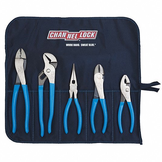 Channellock TOOL ROLL 1 Plier Set, Dipped, 5 Pcs.