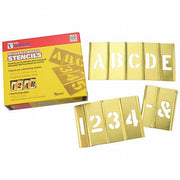 CH Hanson 10076 Stencil Kit 6 in Character Ht, Brass, Interlocking