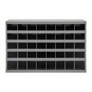 Durham 359-95 Pigeonhole Bin Unit 34 in x 11 15/16 in x 24 in, 40 Compartments, Gray, Steel