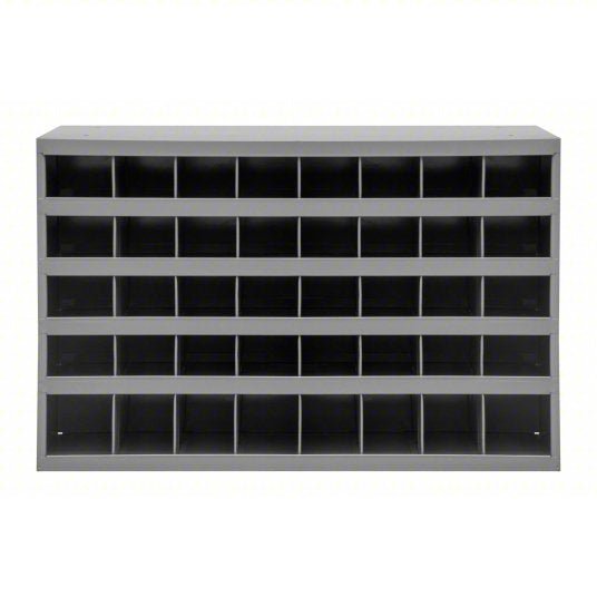 Durham 359-95 Pigeonhole Bin Unit 34 in x 11 15/16 in x 24 in, 40 Compartments, Gray, Steel