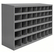 Durham 359-95 Pigeonhole Bin Unit 34 in x 11 15/16 in x 24 in, 40 Compartments, Gray, Steel