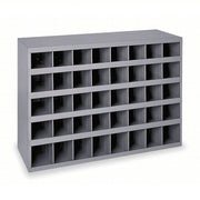 Durham 359-95 Pigeonhole Bin Unit 34 in x 11 15/16 in x 24 in, 40 Compartments, Gray, Steel