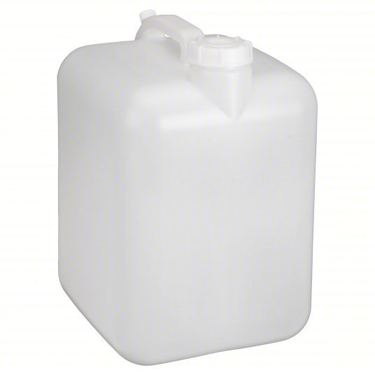 Dynalon 405604 Carboy 18.92 L Capacity mL, 5 gal Capacity oz, Screw On, HDPE, Blow Molded Handle, White, HDPE