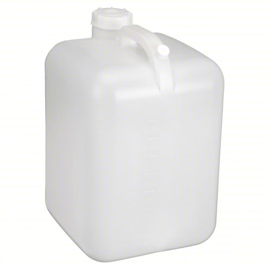 Dynalon 405604 Carboy 18.92 L Capacity mL, 5 gal Capacity oz, Screw On, HDPE, Blow Molded Handle, White, HDPE