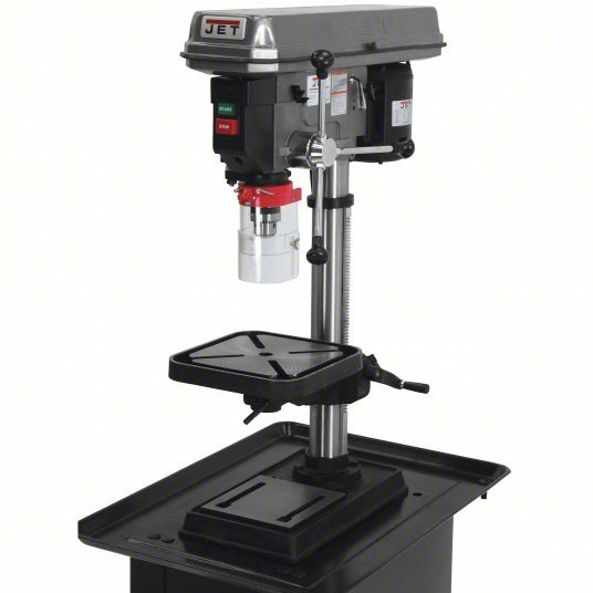 JET 354401 Bench Drill Press Belt, Fixed Speed, 200 RPM – 3,630 RPM, 15 in Swing, 115/230V AC, 9/4.5 A