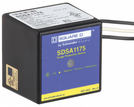 Square D SDSA1175 Surge Protection Device, Single Phase, 120/240V AC, 1200V (L-L)/700V (L-N), 150 V AC, 4X