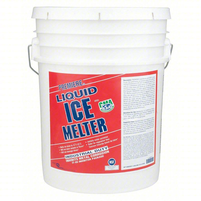 Premiere CPL005PL-GR Liquid Ice Melt 5 gal, -20°F, Pail, Colorless